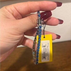 Kurt Geiger Blue and Silver Tone Bracelet